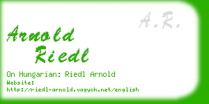 arnold riedl business card